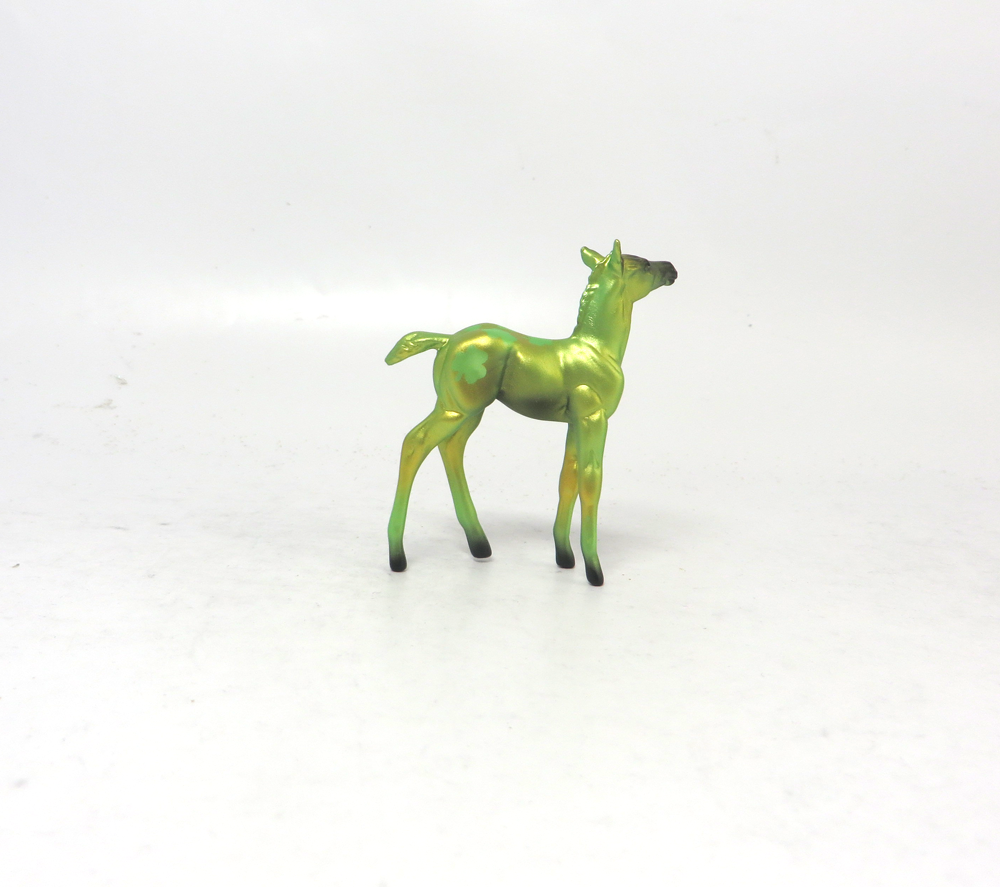 CHARM  --- OOAK FOAL CHIP ST. PATRICKS DAY DECORATOR BY MISSY FOX 2-25-19