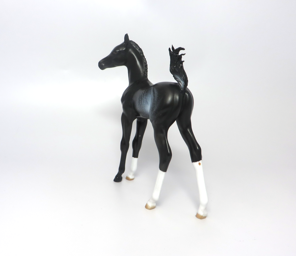 OCTAVIA- OOAK BLACK RABICANO ARABIAN FOAL BY AUDREY DIXON EA19