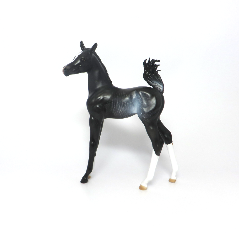 OCTAVIA- OOAK BLACK RABICANO ARABIAN FOAL BY AUDREY DIXON EA19