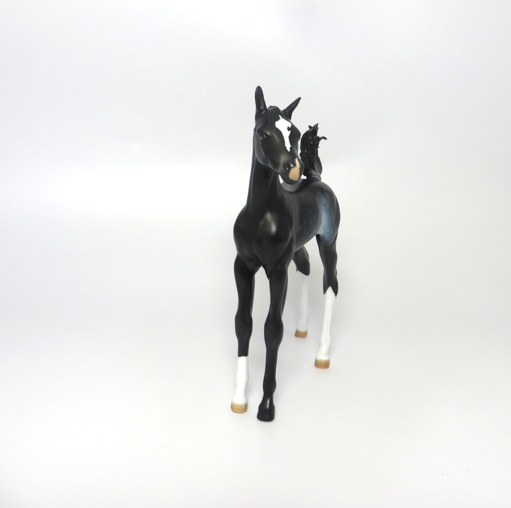 OCTAVIA- OOAK BLACK RABICANO ARABIAN FOAL BY AUDREY DIXON EA19