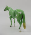 ALDEN-OOAK LIGHT GREEN SHAMROCK DECORATOR STOCK HORSE CHIP 3/12/20