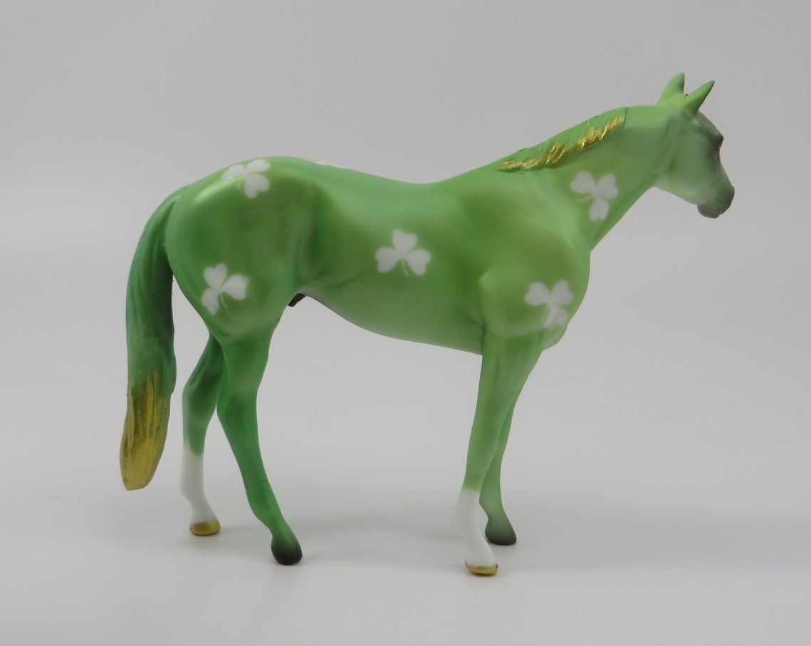 ALDEN-OOAK LIGHT GREEN SHAMROCK DECORATOR STOCK HORSE CHIP 3/12/20