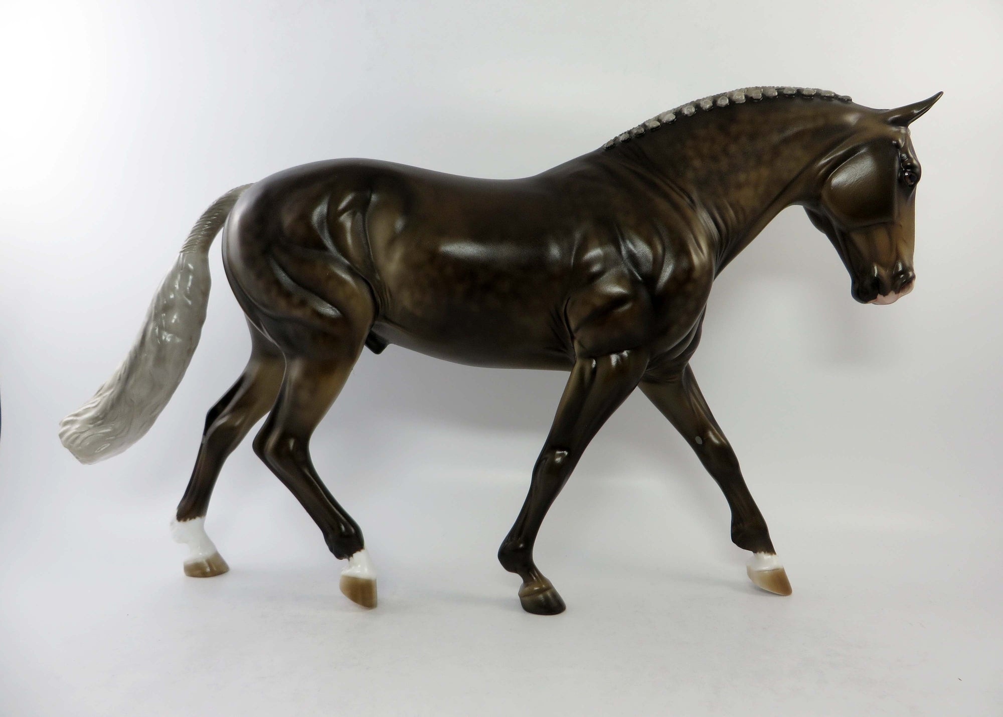 FOR PETE'S SAKE-OOAK DAPPLE CHOCOLATE PALOMINO IRISH DRAUGHT MODEL HORSE BY JULIE KEIM EQ 2018