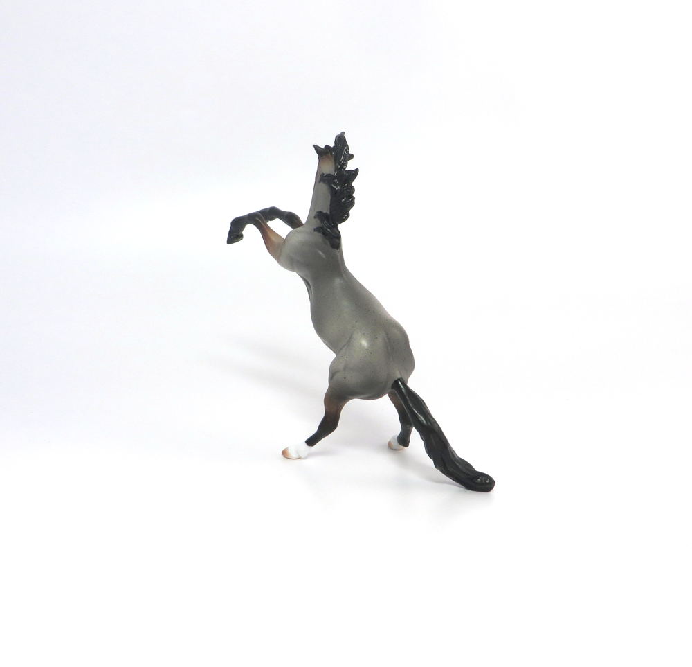 ROCKY- OOAK DARK BAY ROAN REARING CHIP BY AUDREY DIXON 3-1-19