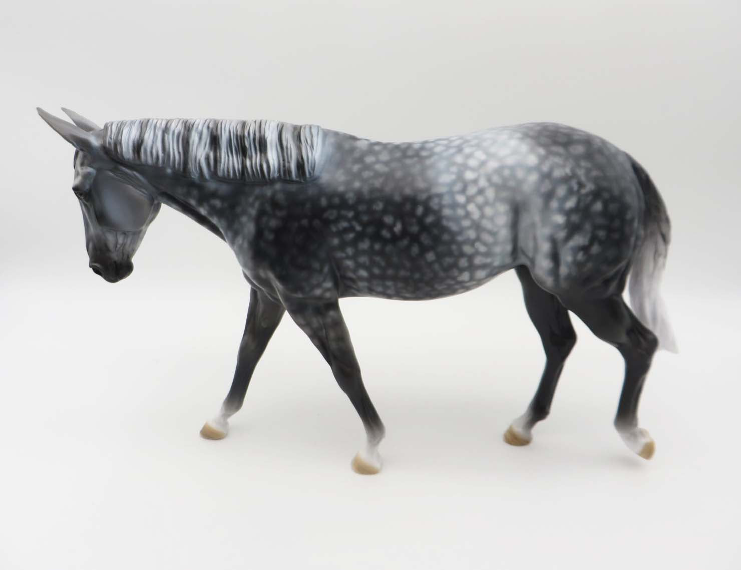 Imogene - OOAK - Dappled Dark Grey Mule By Dawn Quick - SHCF23