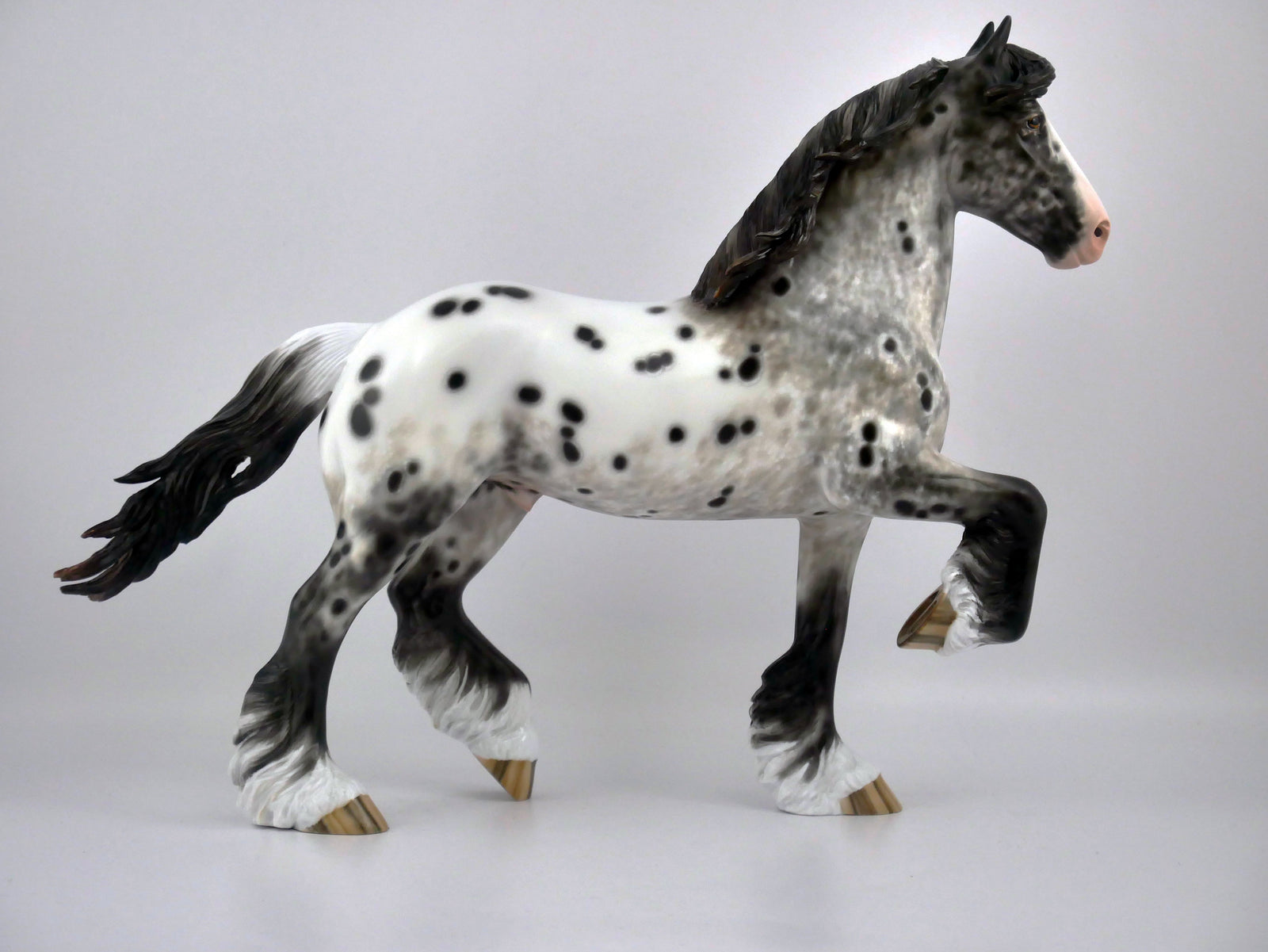 IMPASTO-OOAK LOUD APPALOOSA TROTTING DRAFT BY SHERYL LEISURE