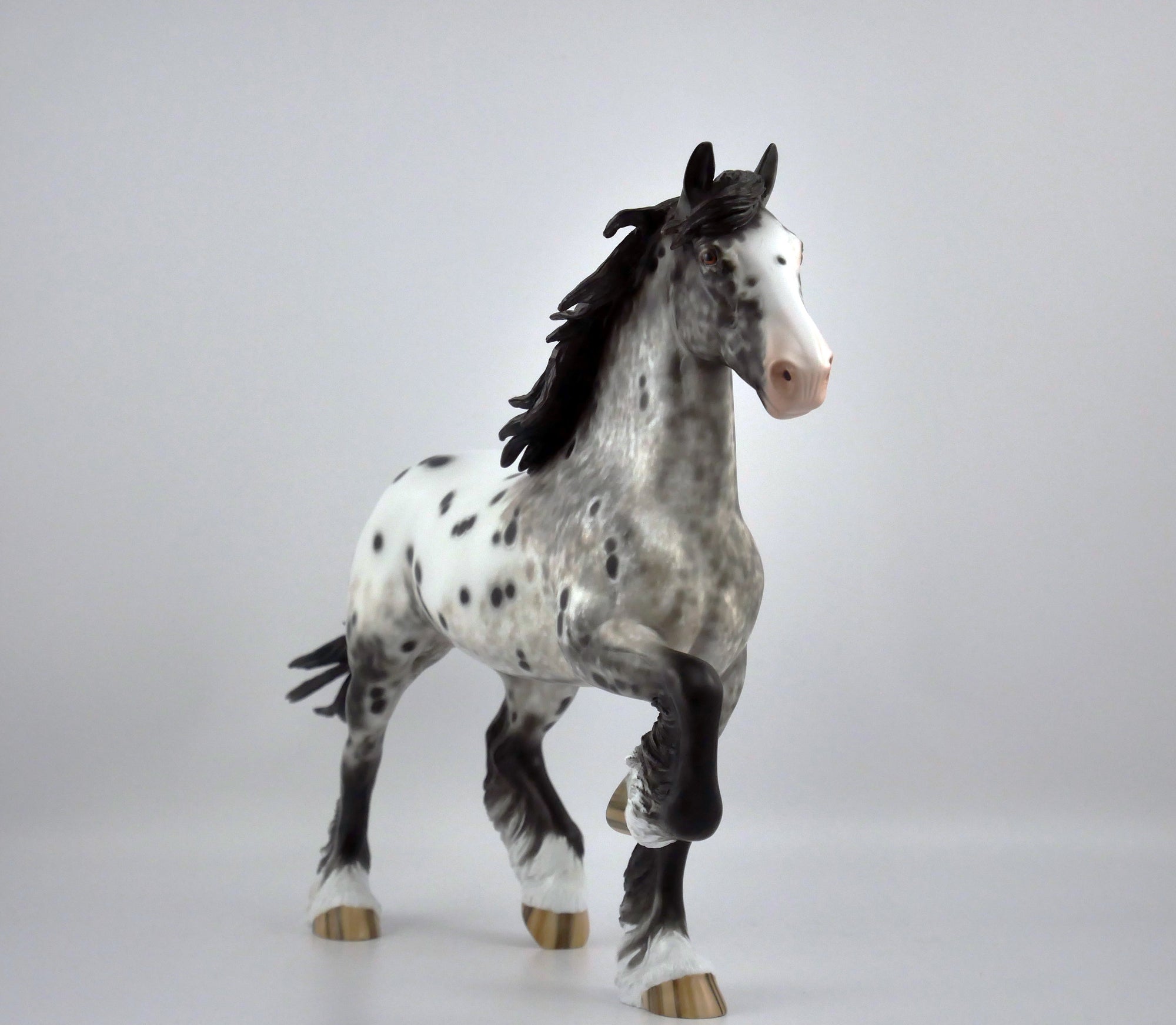 IMPASTO-OOAK LOUD APPALOOSA TROTTING DRAFT BY SHERYL LEISURE