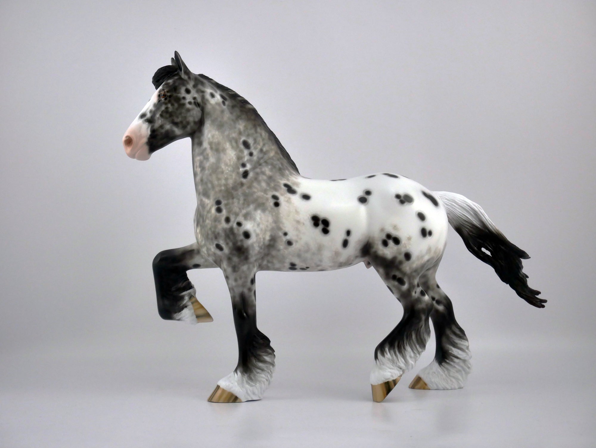IMPASTO-OOAK LOUD APPALOOSA TROTTING DRAFT BY SHERYL LEISURE