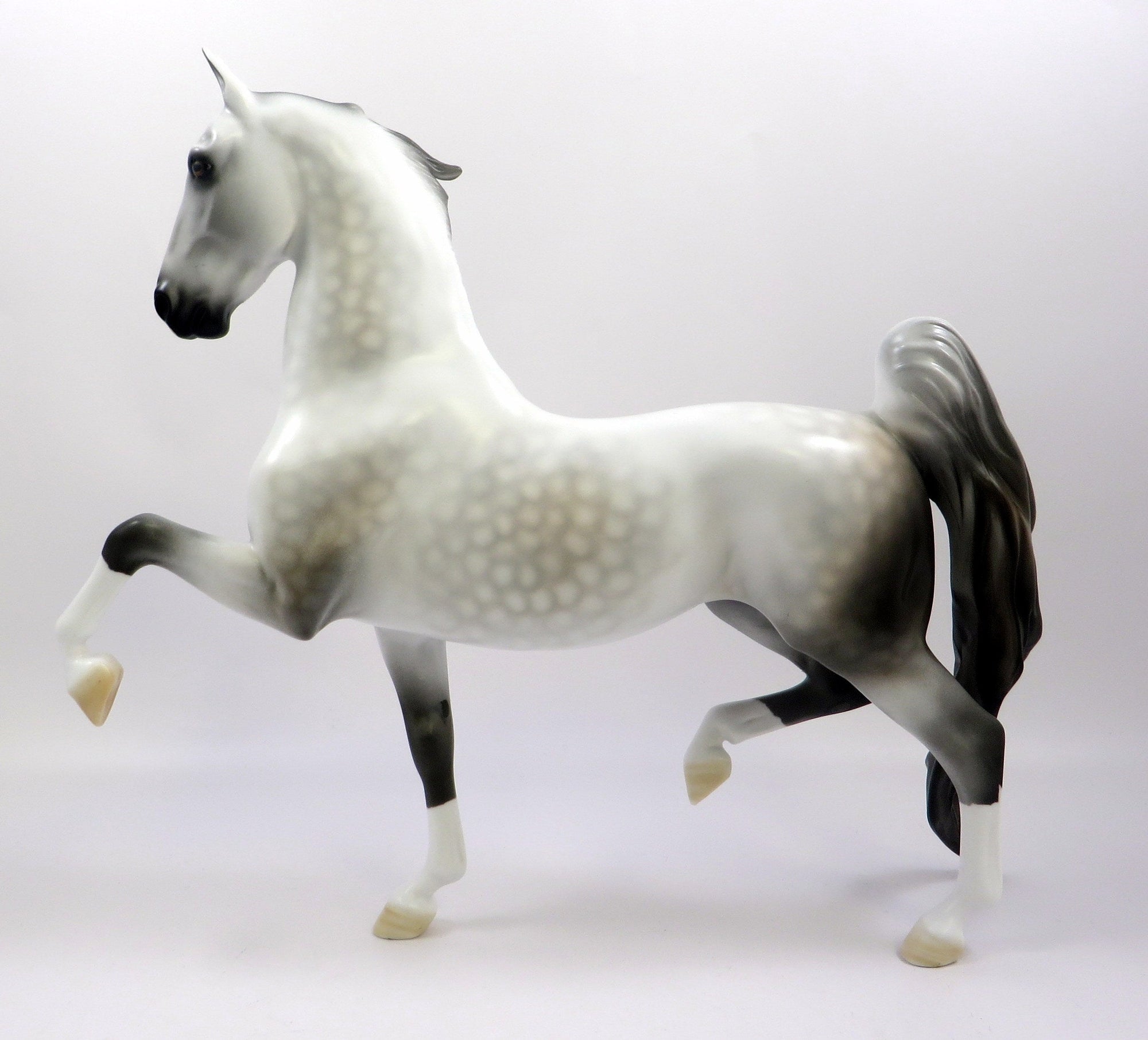 IMPERIAL - OOAK DAPPLED GREY  SADDLEBRED BY AUDREY DIXON EQ19