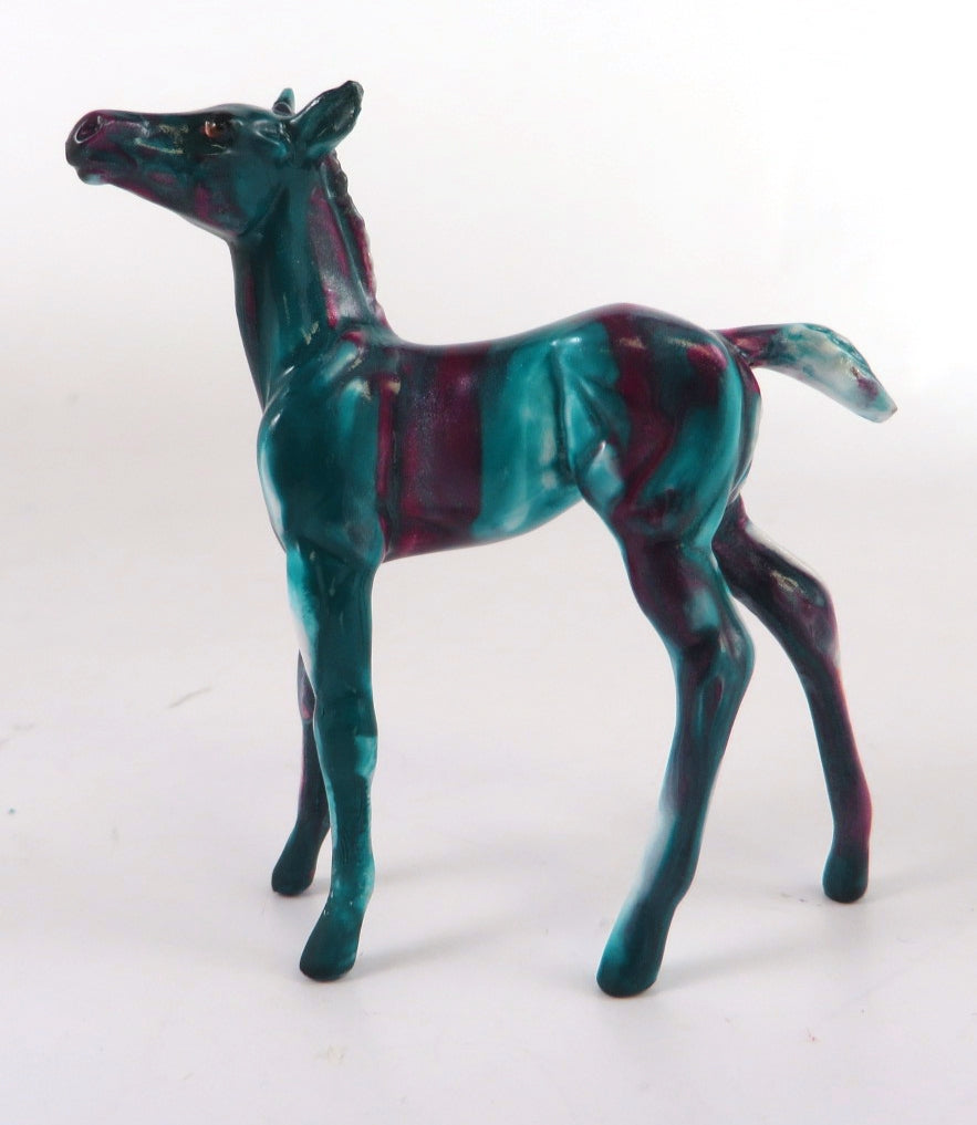 INDIAN BLUE-RED - OOAK BLUE-RED FOAL DECORATOR BY KAYLA WESSE WHS19