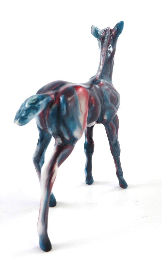 INDIAN BLUE-RED - OOAK BLUE-RED FOAL DECORATOR BY KAYLA WESSE WHS19