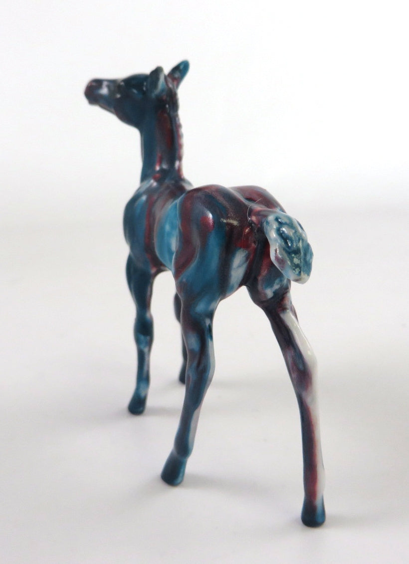 INDIAN BLUE-RED - OOAK BLUE-RED FOAL DECORATOR BY KAYLA WESSE WHS19