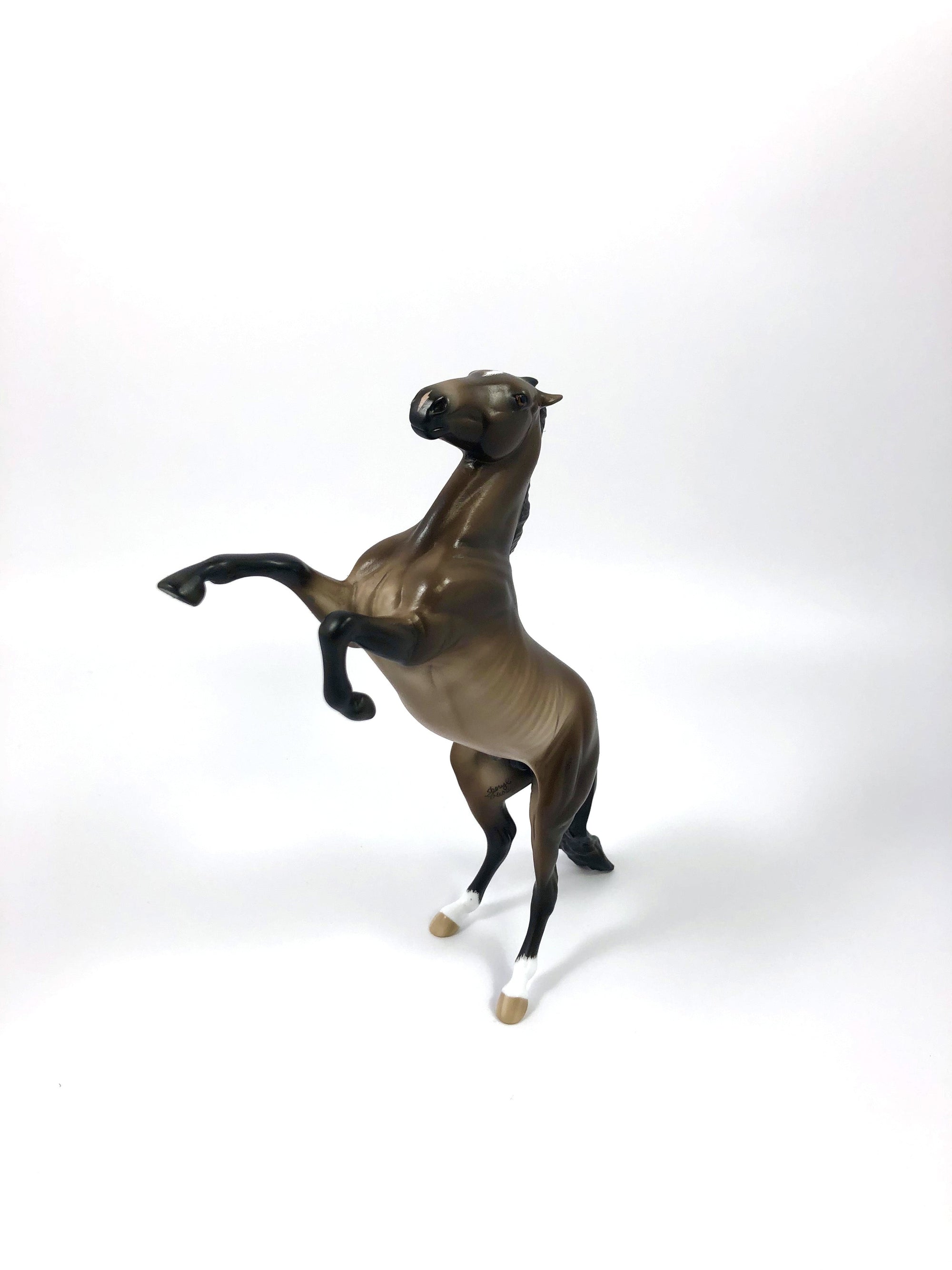 INDULGE ME -- OOAK DARK BAY RABICANO REARING PEBBLES BY SHERYL LEISURE 4/25/19