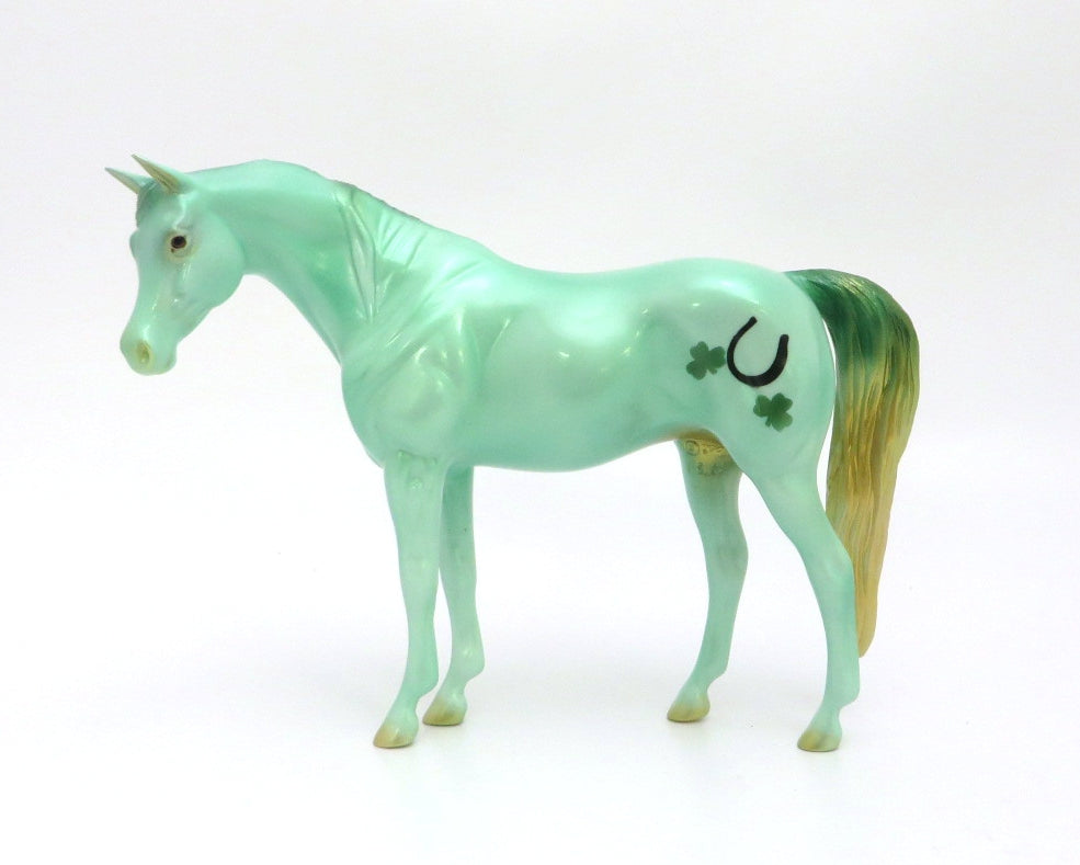 IRISH MINT- OOAK ST. PATRICKS DAY ARABIAN MARE PEBBLE BY JAS FANNING 3/5/20