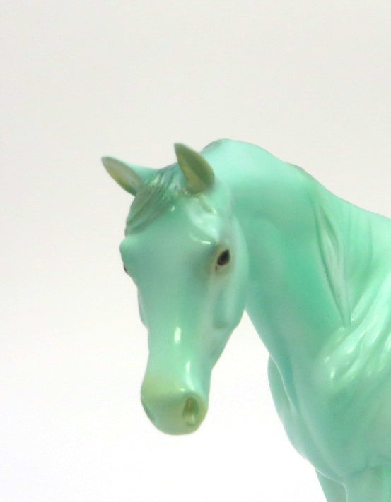 IRISH MINT- OOAK ST. PATRICKS DAY ARABIAN MARE PEBBLE BY JAS FANNING 3/5/20