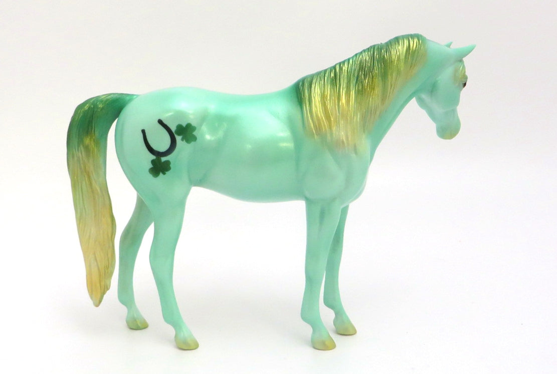 IRISH MINT- OOAK ST. PATRICKS DAY ARABIAN MARE PEBBLE BY JAS FANNING 3/5/20