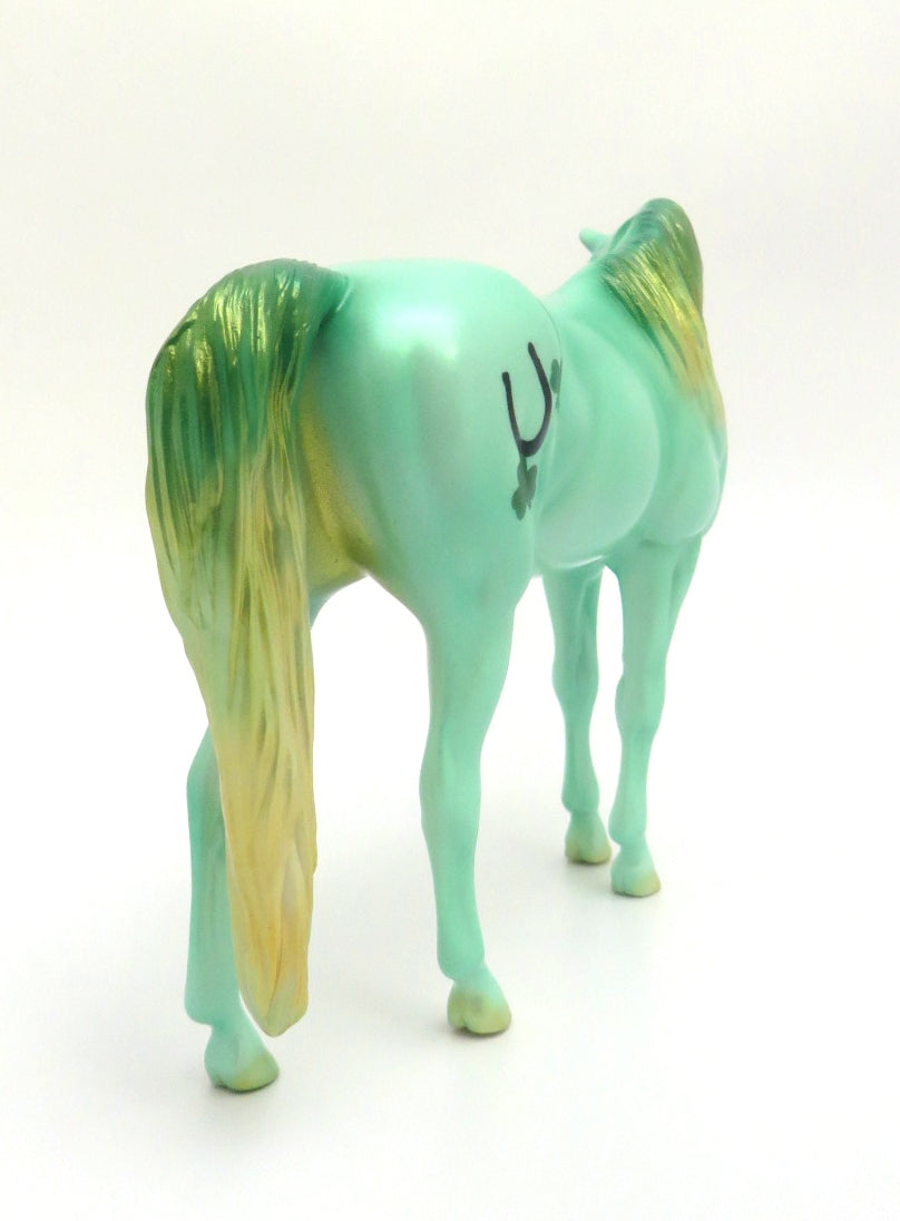 IRISH MINT- OOAK ST. PATRICKS DAY ARABIAN MARE PEBBLE BY JAS FANNING 3/5/20