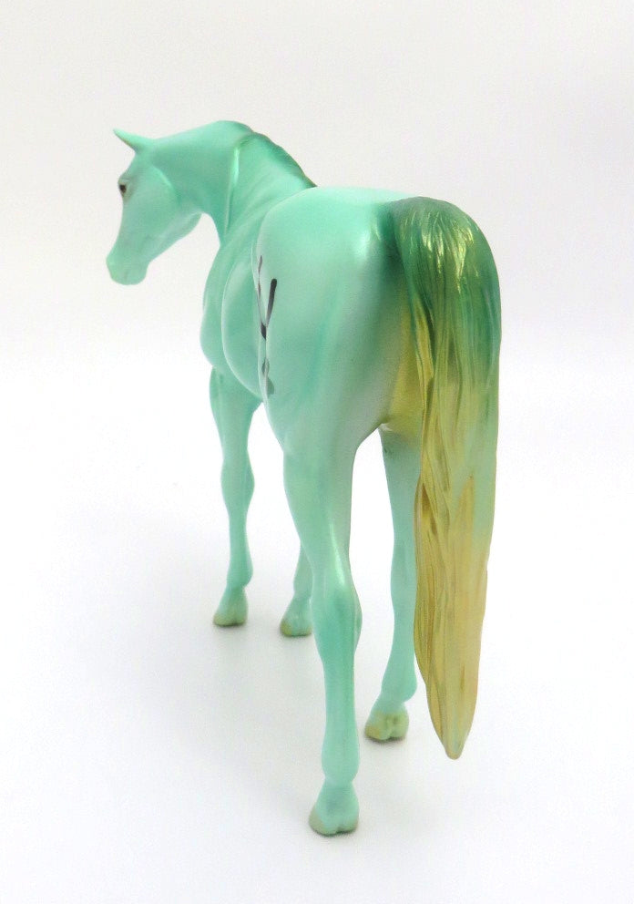 IRISH MINT- OOAK ST. PATRICKS DAY ARABIAN MARE PEBBLE BY JAS FANNING 3/5/20