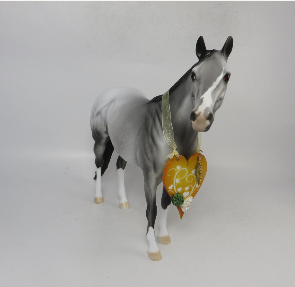 TRUFFLES-OOAK-DAPPLE GREY ISH WITH YELLOW HEART TOKEN - 2/1/19