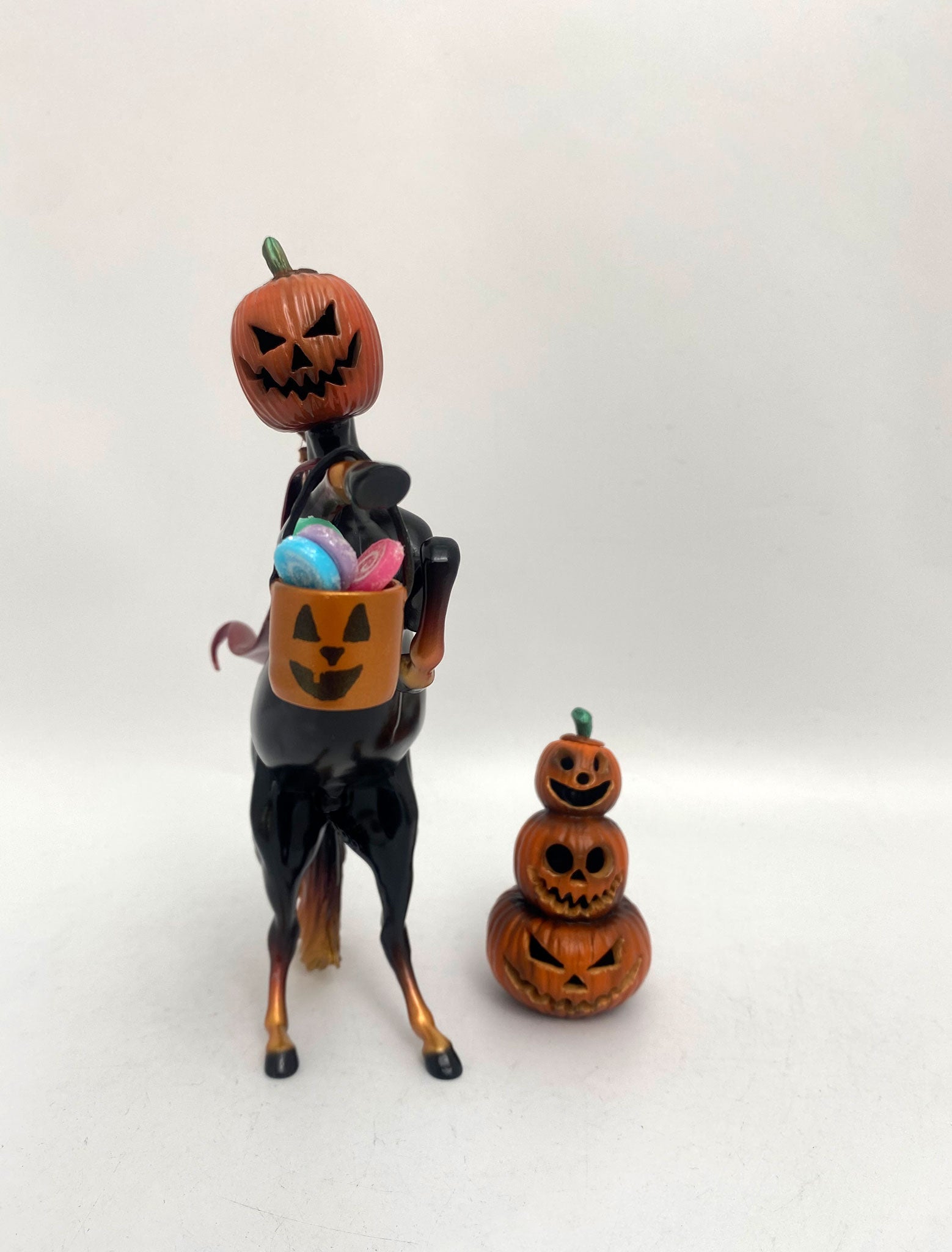 JACK -OOAK PUMPKIN HEAD HORSE CUSTOMISED BY MATT AND PAINTED BY AUDREY DIXON MM2020