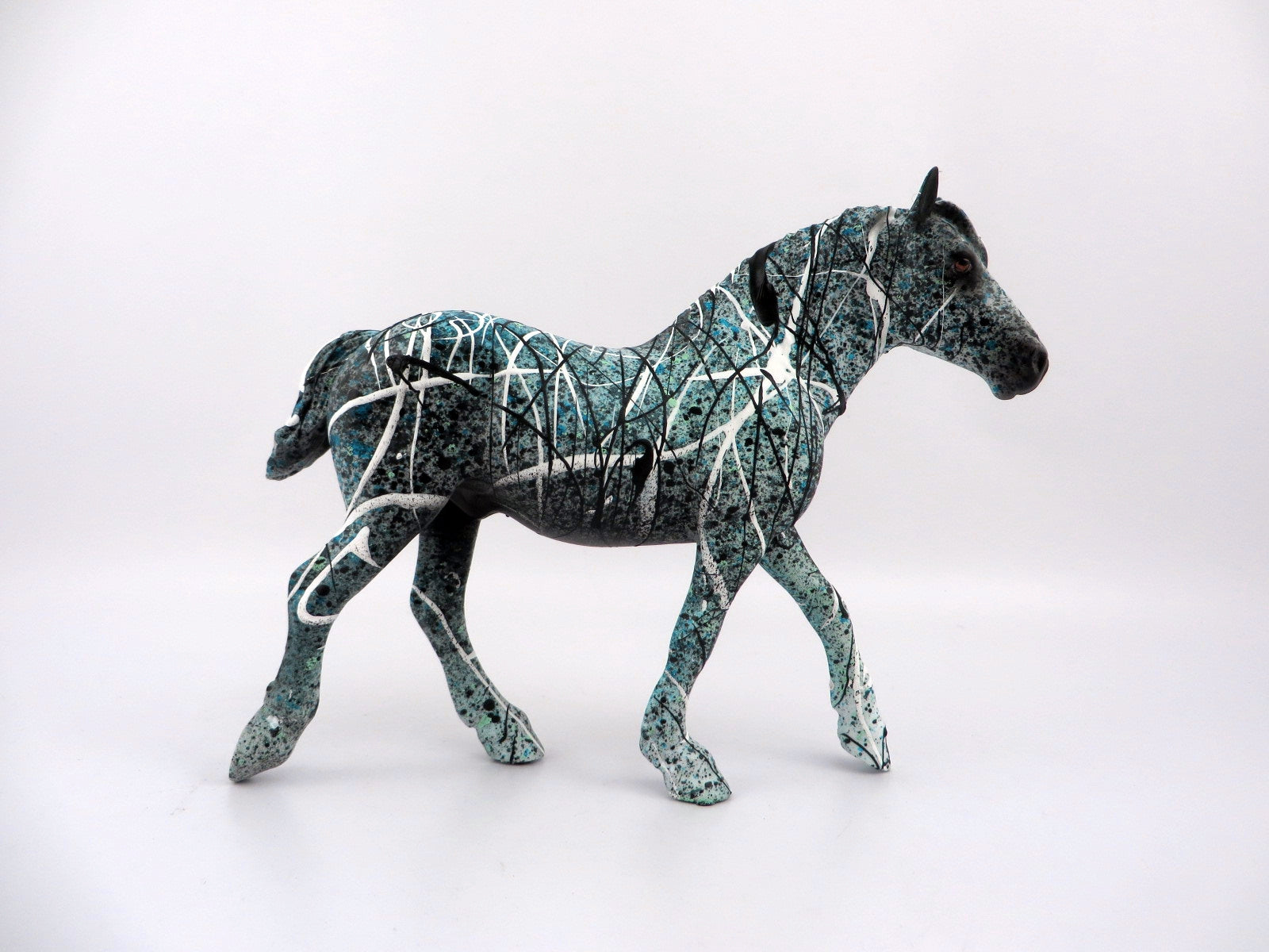 JACKSON POLLOCK-OOAK DRAFTER PEBBLES BY JAS FEATURED ARTIST PIECE