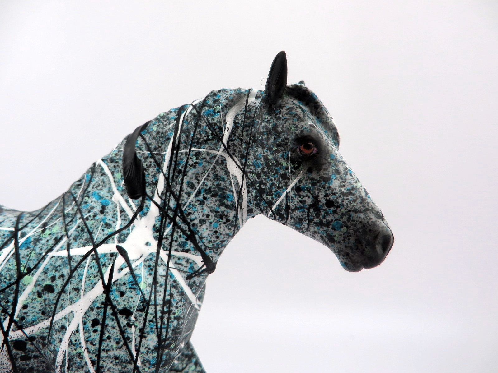 JACKSON POLLOCK-OOAK DRAFTER PEBBLES BY JAS FEATURED ARTIST PIECE