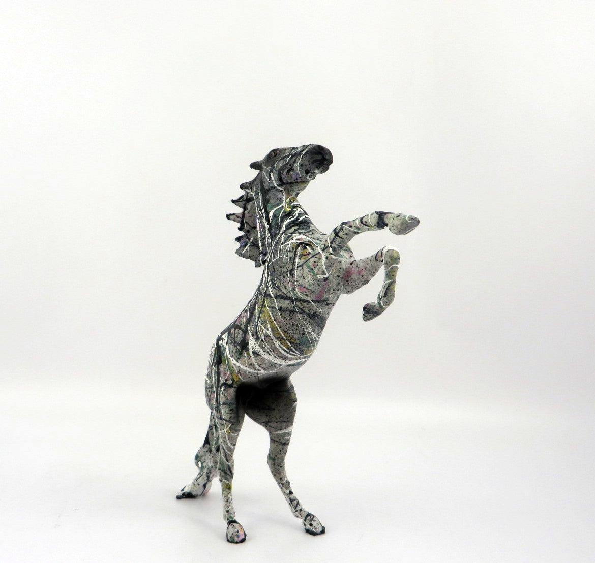 JACKSON POLLOCK-OOAK REARING PEBBLES BY JAS FEATURED ARTIST PIECE