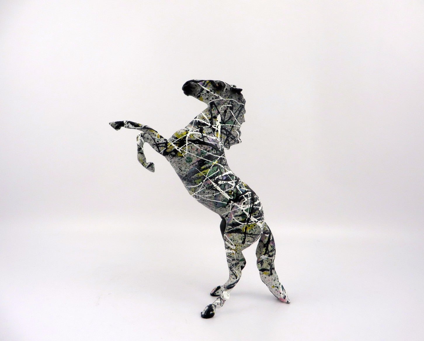 JACKSON POLLOCK-OOAK REARING PEBBLES BY JAS FEATURED ARTIST PIECE