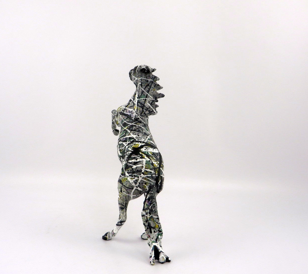 JACKSON POLLOCK-OOAK REARING PEBBLES BY JAS FEATURED ARTIST PIECE