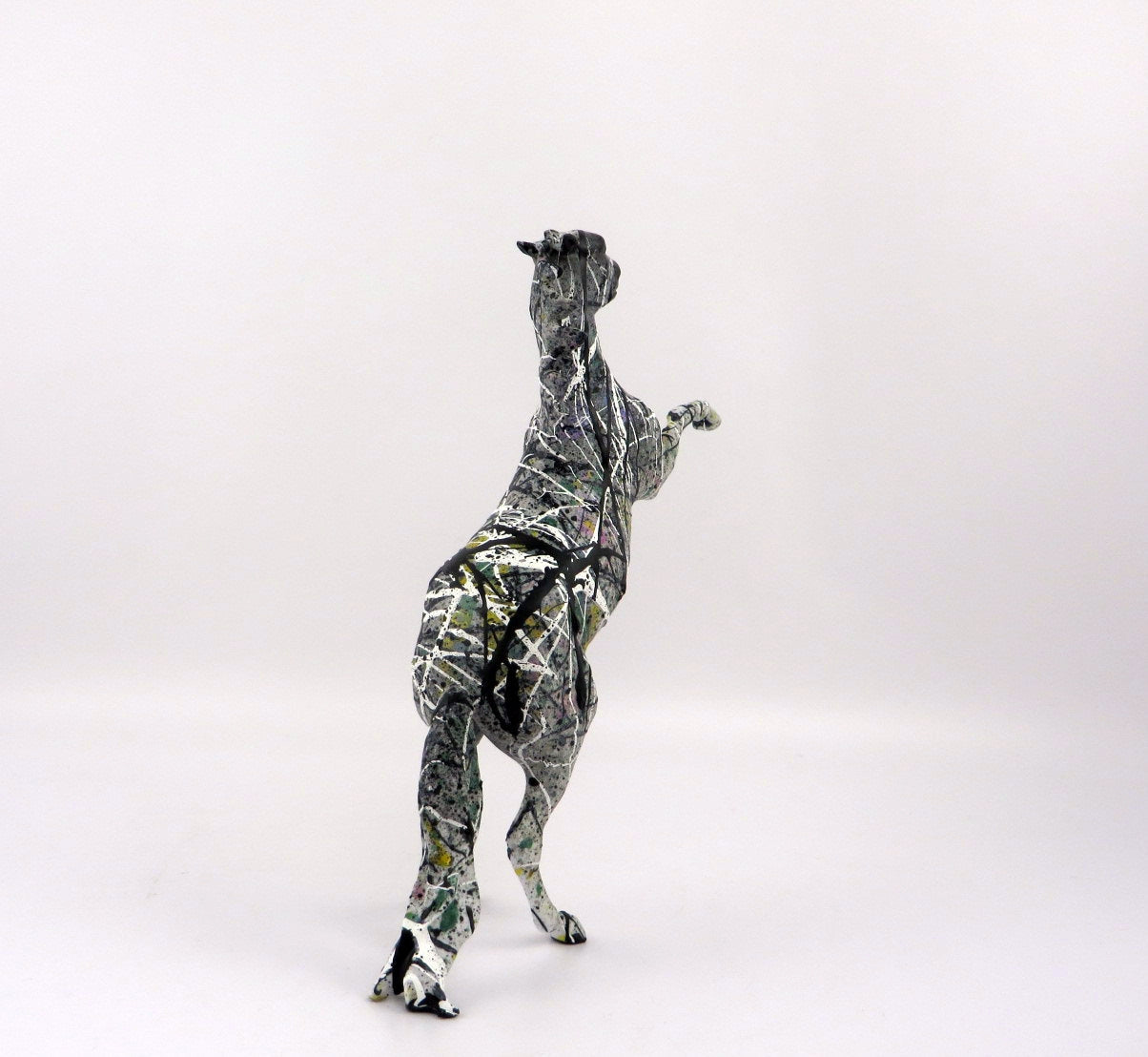 JACKSON POLLOCK-OOAK REARING PEBBLES BY JAS FEATURED ARTIST PIECE