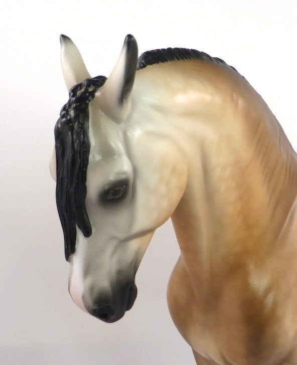 JAHA-OOAK DAPPLE ROSE GREY ANDALUSIAN MODEL HORSE BY SHERYL LEISURE 2/17/20