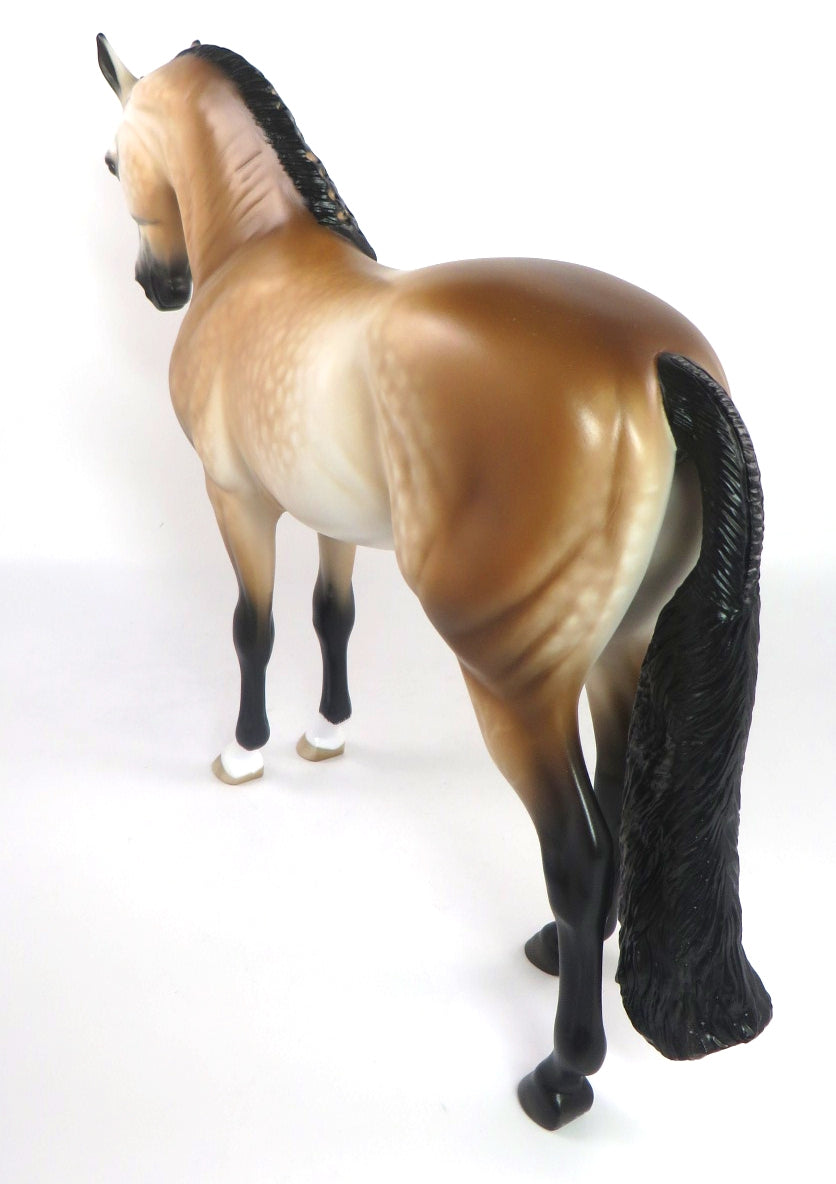 JAHA-OOAK DAPPLE ROSE GREY ANDALUSIAN MODEL HORSE BY SHERYL LEISURE 2/17/20