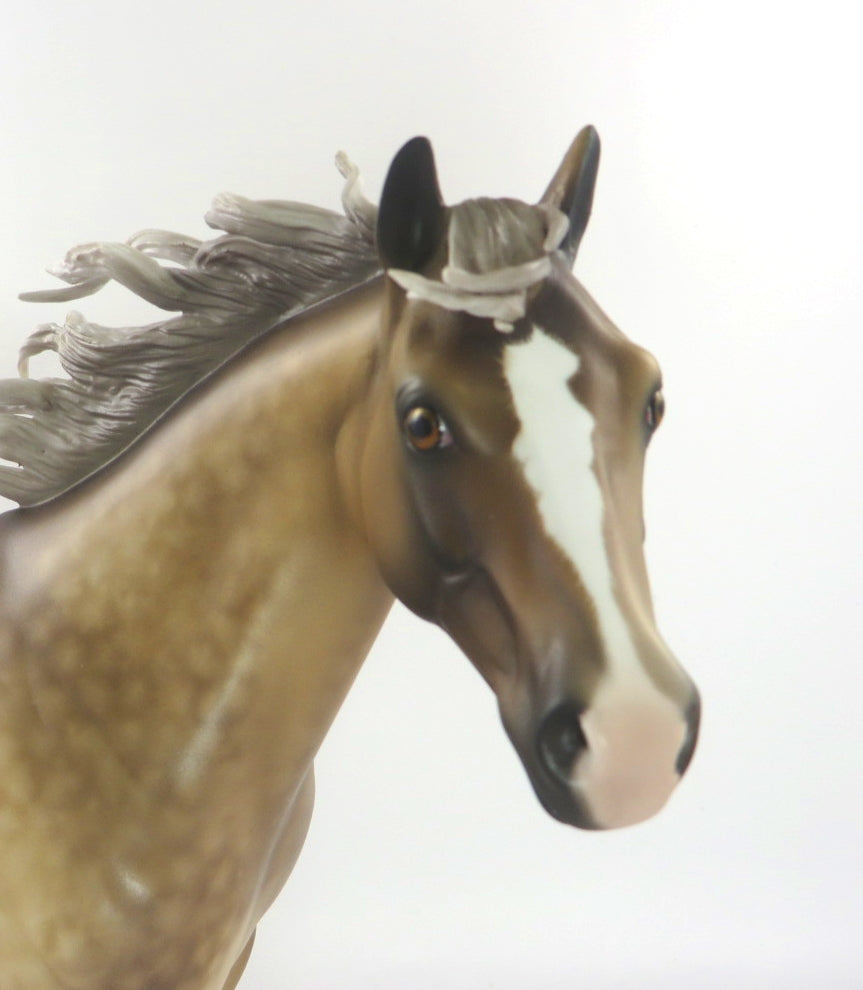 JAM AND BREAD -OOAK STAR DAPPLE SOOTY PALOMINO ISH MODEL HORSE BY SHERYL LEISURE WHS 19