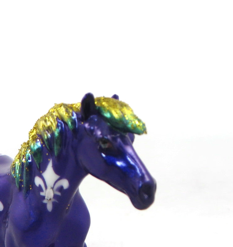 JAX-OOAK PONY CHIP DECO MODEL HORSE MARDI GRAS 2/25/20