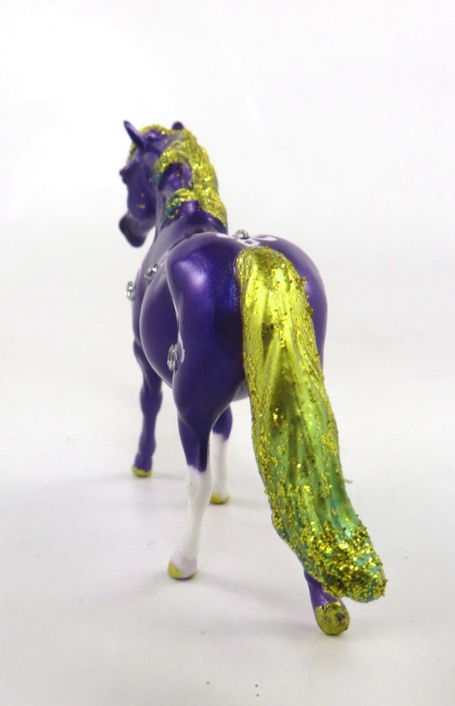 JAX-OOAK PONY CHIP DECO MODEL HORSE MARDI GRAS 2/25/20