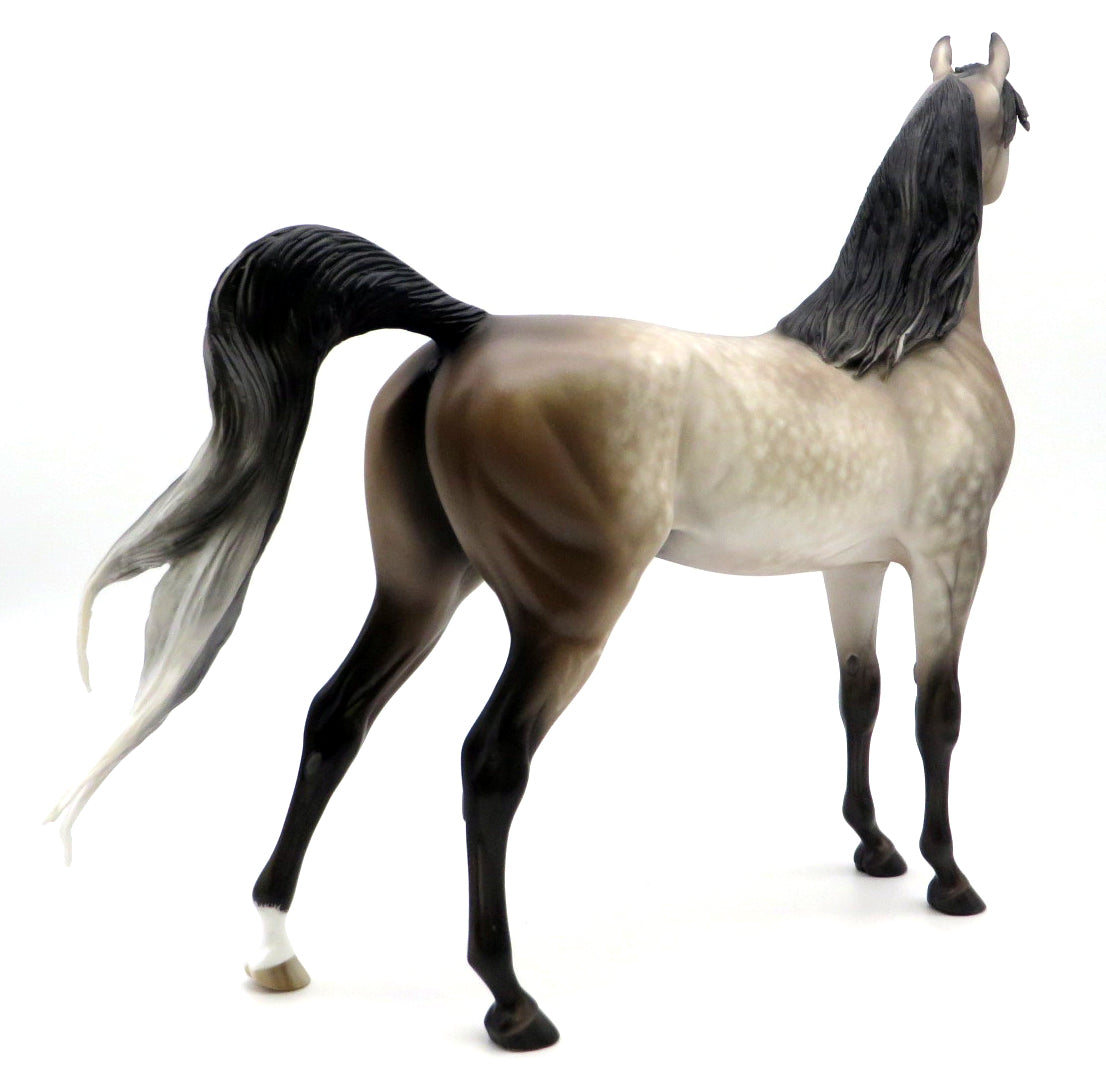 Jul-OOAK Bay going Grey Arabian Painted By Sheryl Leisure 12/20/21