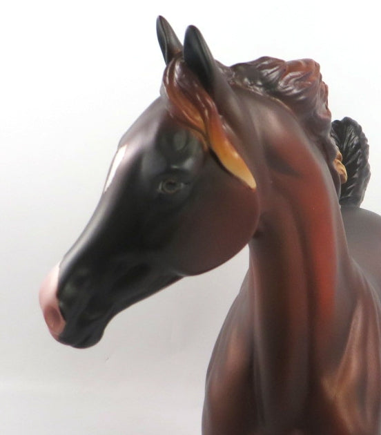 JULIET-OOAK DAPPLE CHESTNUT ARABIAN MARE MODEL HORSE MISSY FOX 1-3-20