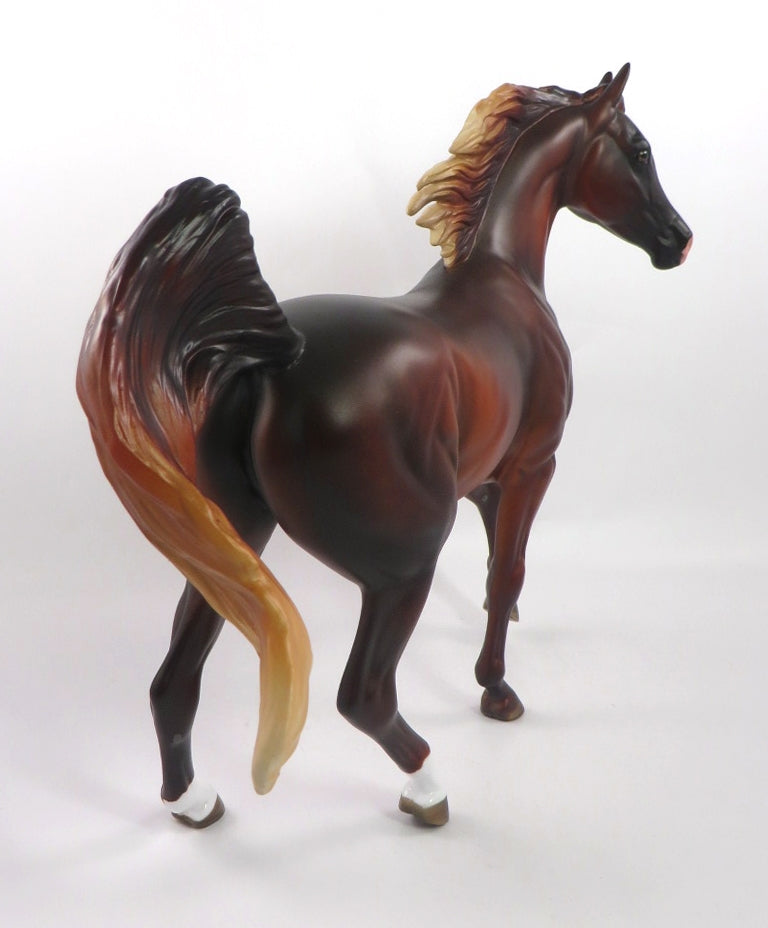 JULIET-OOAK DAPPLE CHESTNUT ARABIAN MARE MODEL HORSE MISSY FOX 1-3-20
