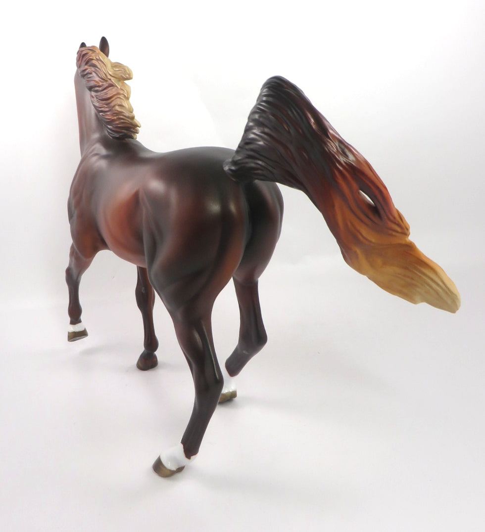 JULIET-OOAK DAPPLE CHESTNUT ARABIAN MARE MODEL HORSE MISSY FOX 1-3-20