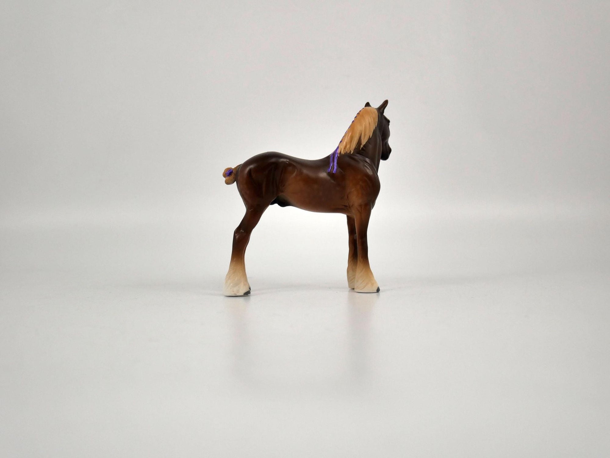 Julius-OOAK Dapple Chestnut Sorrel Draft Chip Painted By Sheryl Leisure 1/8/21