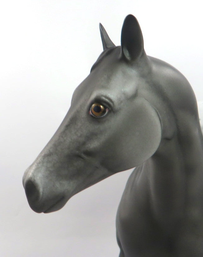 JUST N TIME-OOAK BLACK APPALOOSA  ISH MODEL HORSE 1/7/20