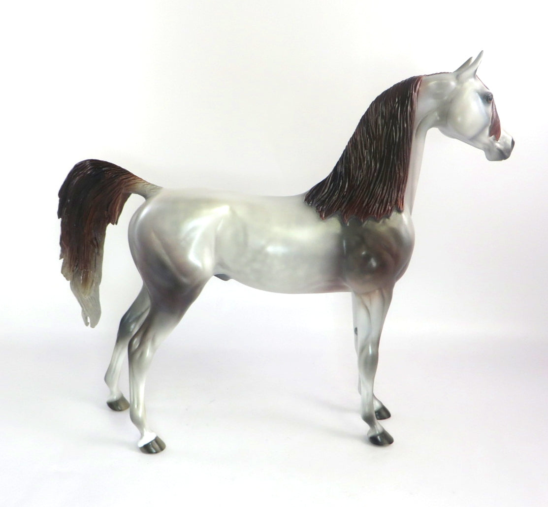 KALIBIS-OOAK DAPPLE ROSE GREY ARABIAN MODEL HORSE 12/13/19