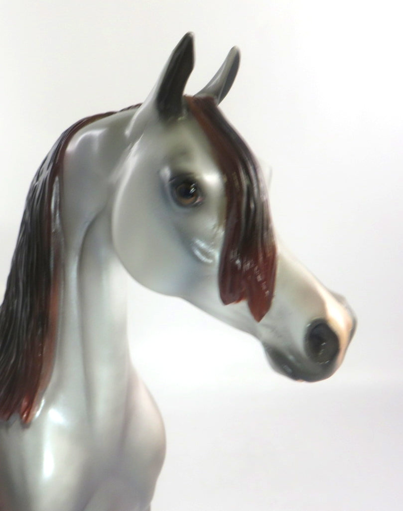 KALIBIS-OOAK DAPPLE ROSE GREY ARABIAN MODEL HORSE 12/13/19