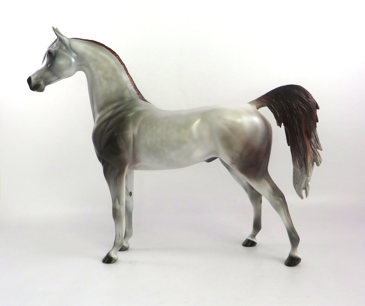 KALIBIS-OOAK DAPPLE ROSE GREY ARABIAN MODEL HORSE 12/13/19
