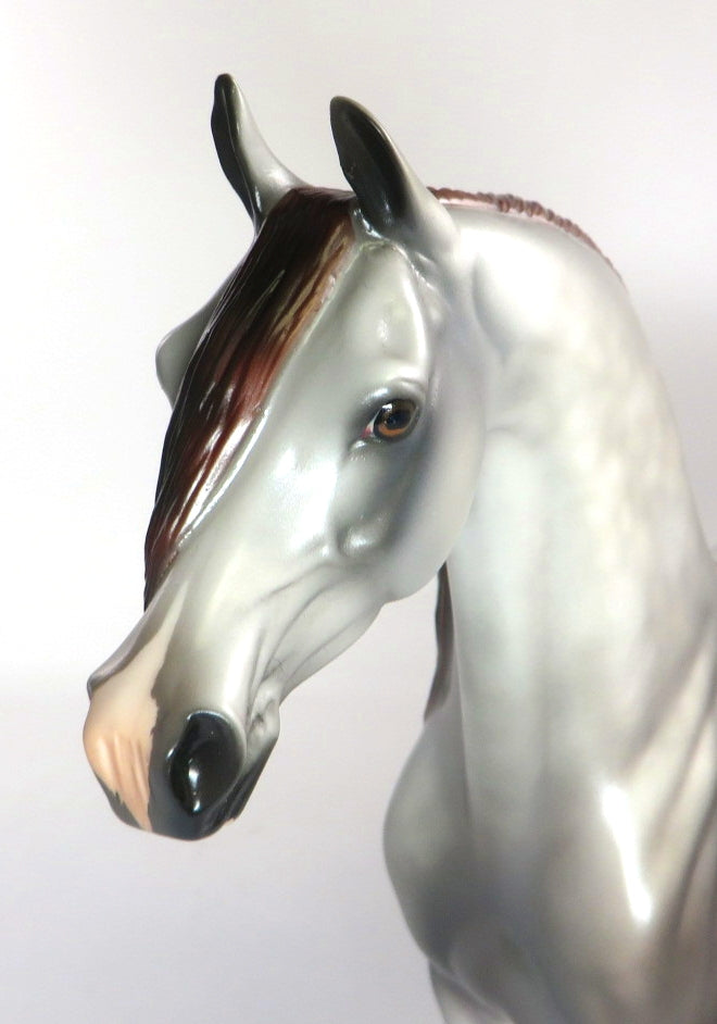 KALIBIS-OOAK DAPPLE ROSE GREY ARABIAN MODEL HORSE 12/13/19