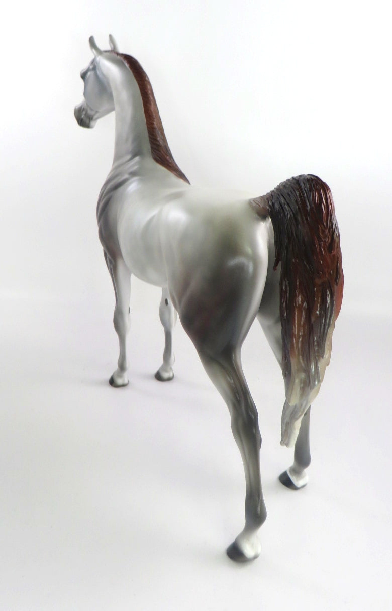 KALIBIS-OOAK DAPPLE ROSE GREY ARABIAN MODEL HORSE 12/13/19