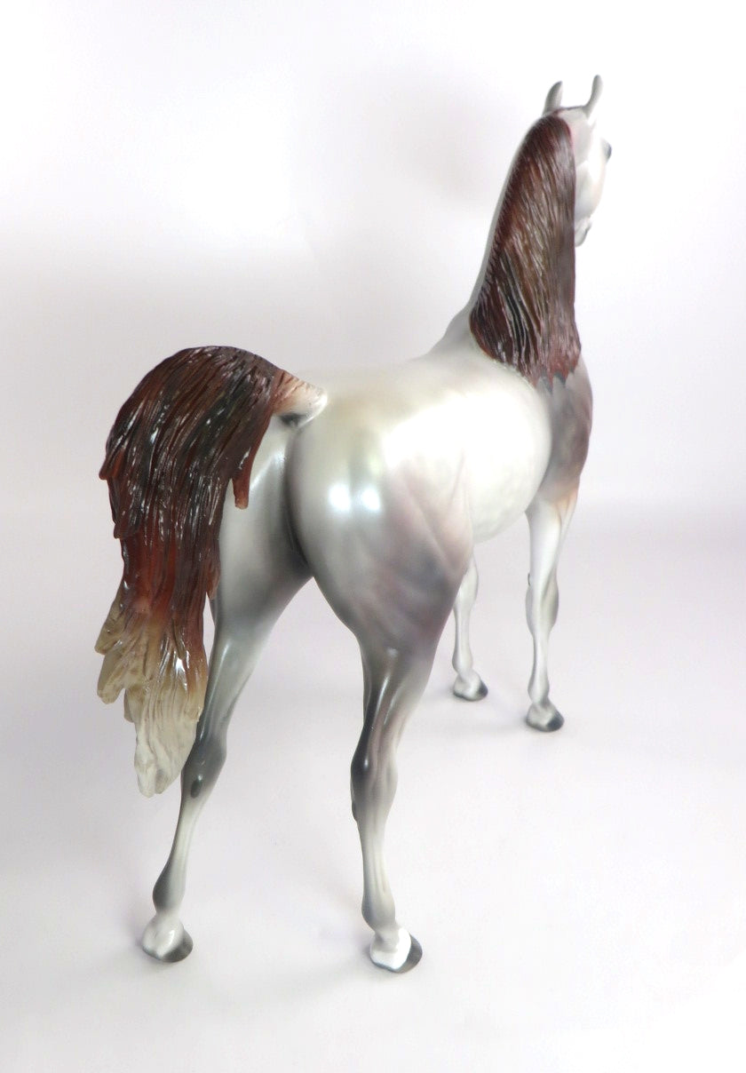 KALIBIS-OOAK DAPPLE ROSE GREY ARABIAN MODEL HORSE 12/13/19