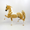 KAZIMIR-OOAK DAPPLE PALOMINO TOBIANO SADDLEBRED MODEL HORSE EQ 19