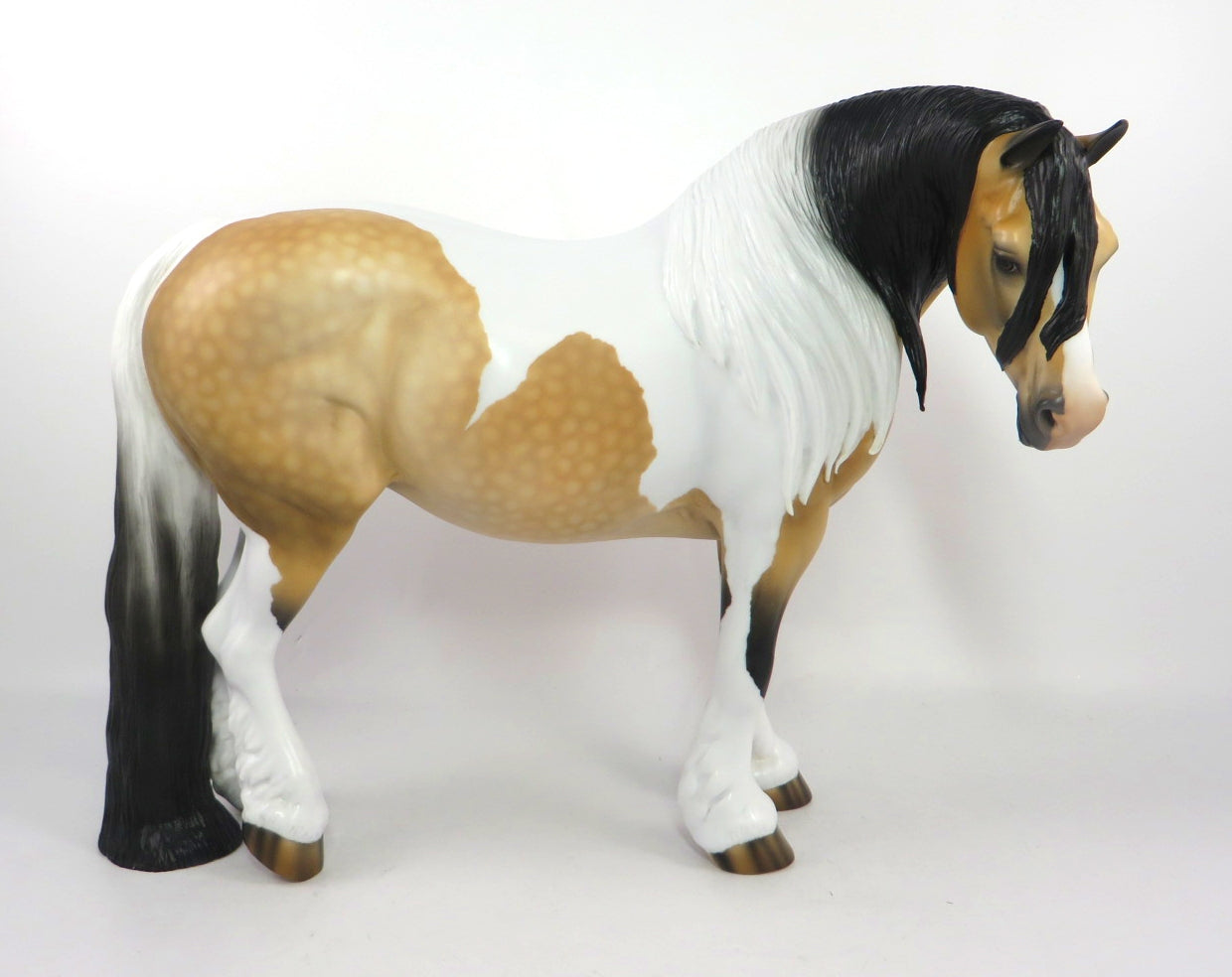 VICTORY DANCE-OOAK BUCKSKIN PINTO HEAVY DRAFT MARE BY AUDREY DIXON SB20