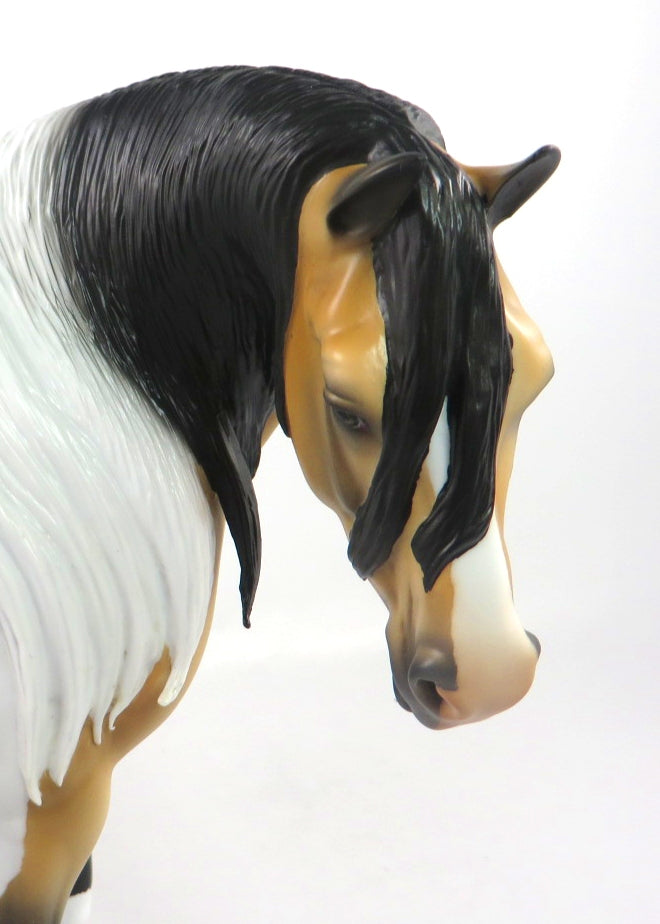 VICTORY DANCE-OOAK BUCKSKIN PINTO HEAVY DRAFT MARE BY AUDREY DIXON SB20